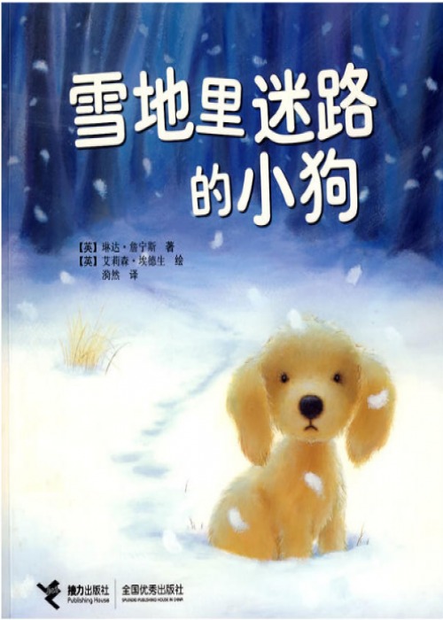 雪地里迷路的小狗